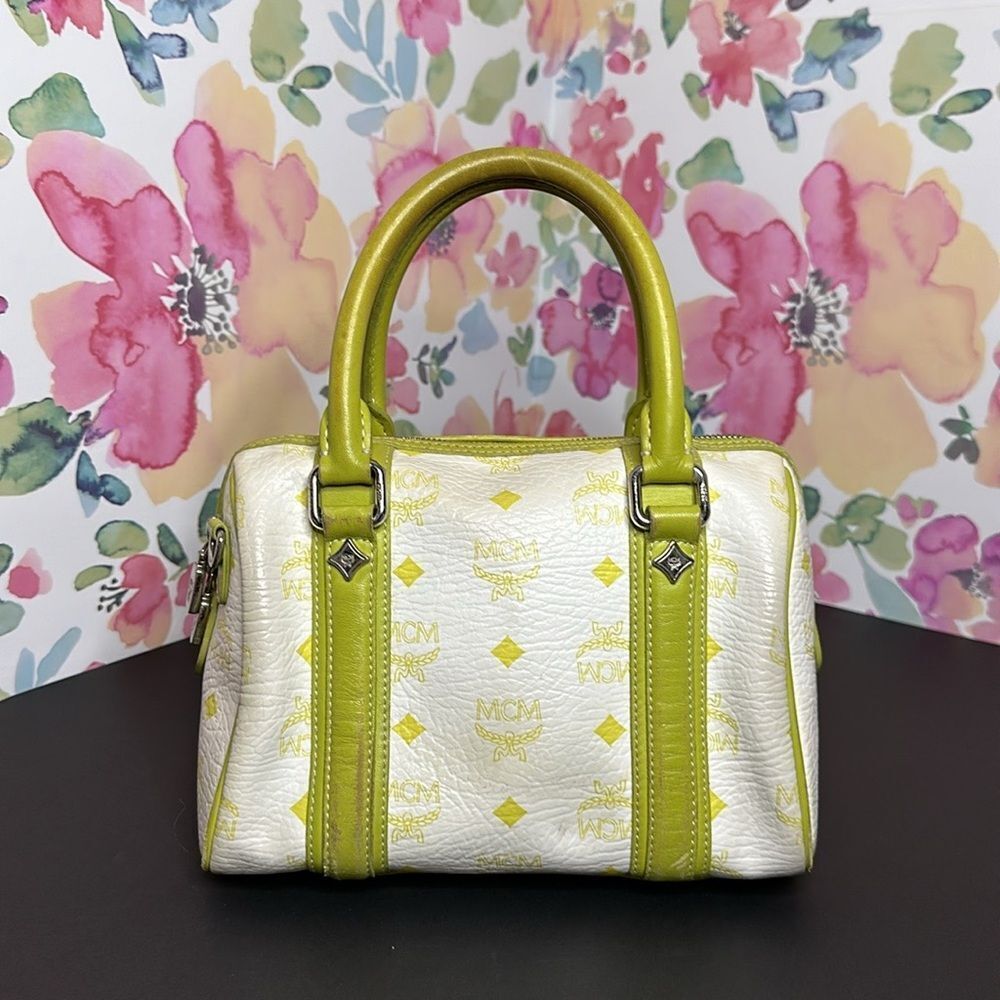 💯Authentic MCM Boston Handbag - Small🍀 - Picture 6 of 16